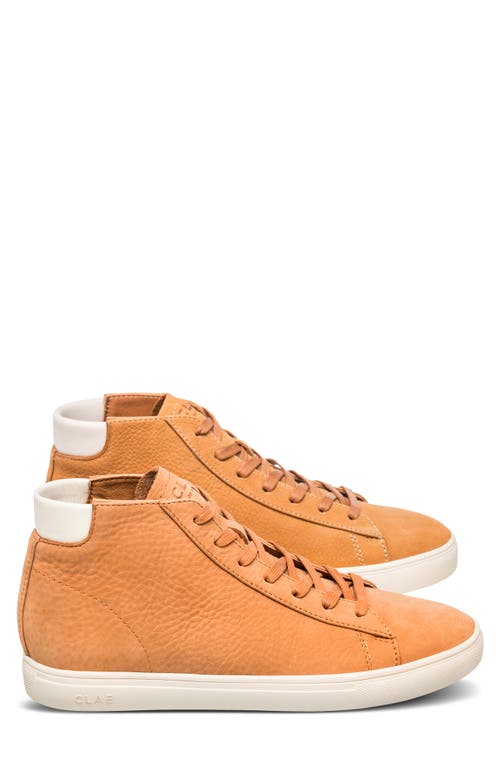 Clae Bradley Leather Mid Top Sneaker In Wheat Nubuck