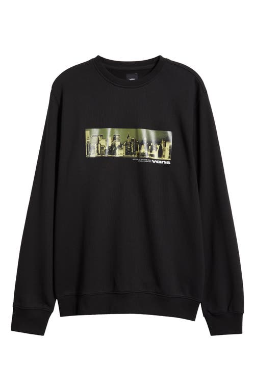 Shop Vans Epitome Crewneck Graphic Sweatshirt In Black