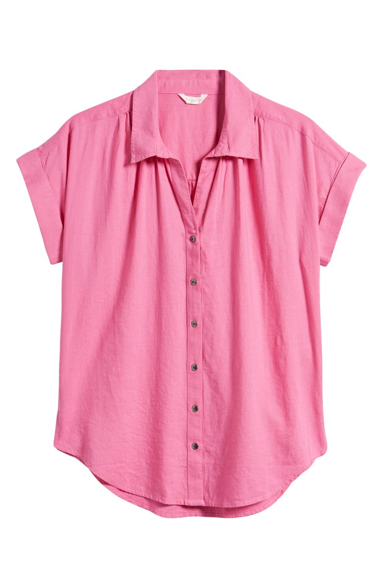 Caslon® Linen Blend Camp Shirt | Nordstrom