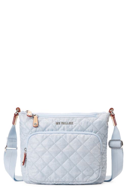 Shop Mz Wallace Metro Scout Deluxe Quilted Crossbody Bag In Chambray