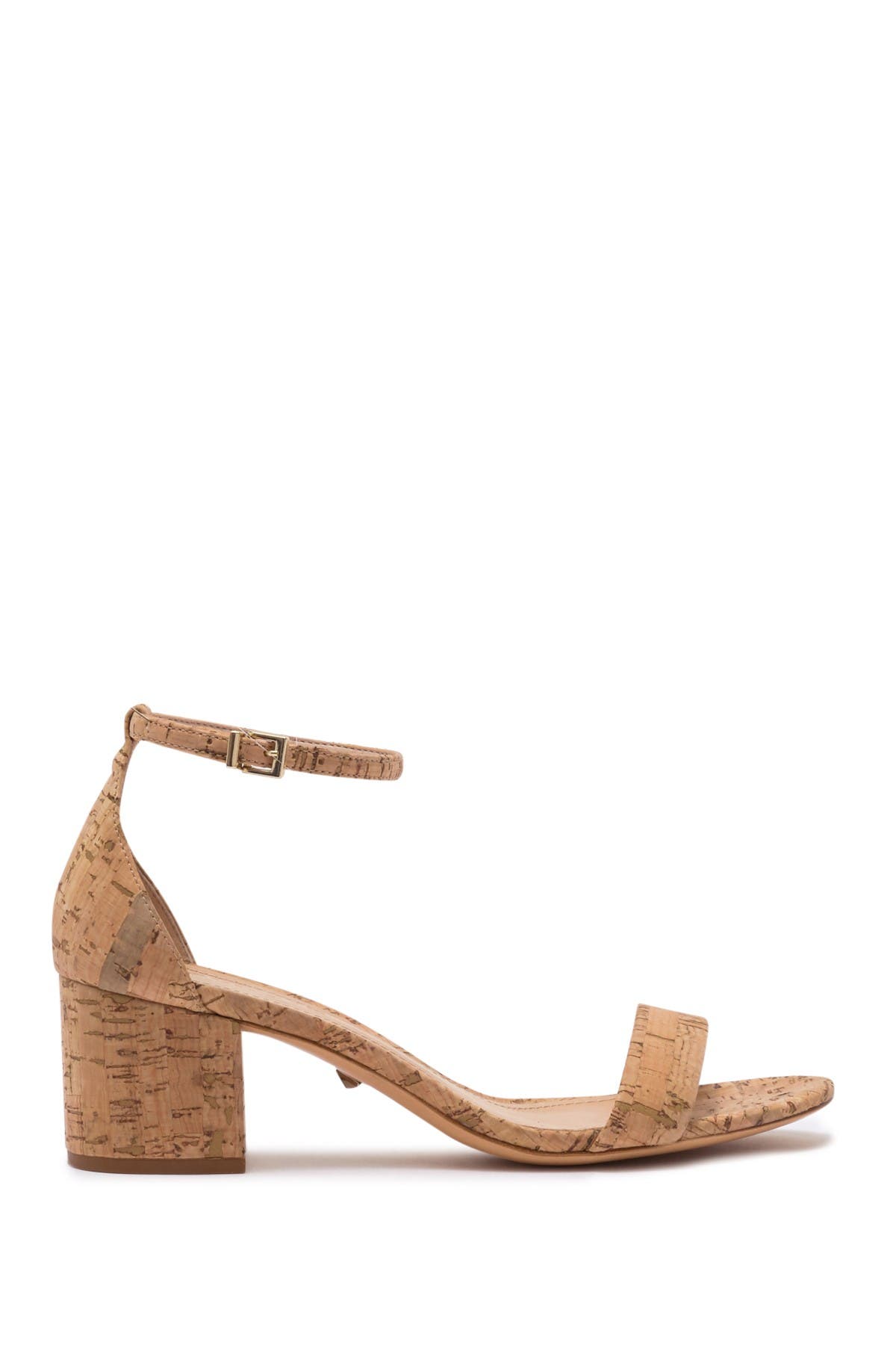 cork block heel sandals