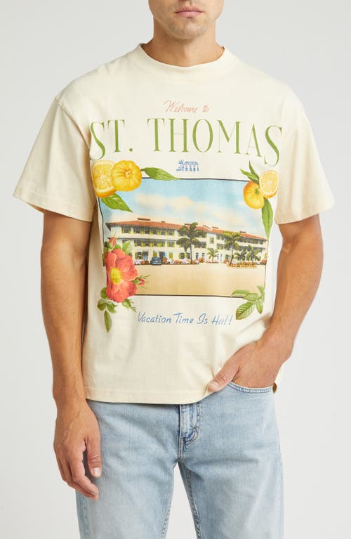 Shop Id Supply Co Welcome To St. Thomas Graphic T-shirt In Cream