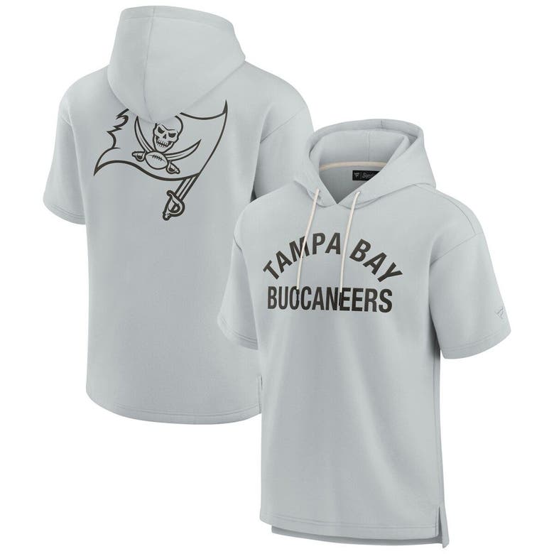 Shop Fanatics Signature Unisex  Gray Tampa Bay Buccaneers Elements Super Soft Fleece Short Sleeve Pullover