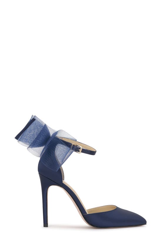 Shop Jessica Simpson Phindies Ankle Strap Pointed Toe Pump In Navy Baby