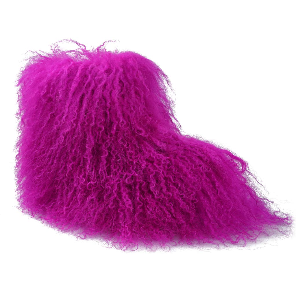 Zigi Risha Faux Fur Bootie In Fusch