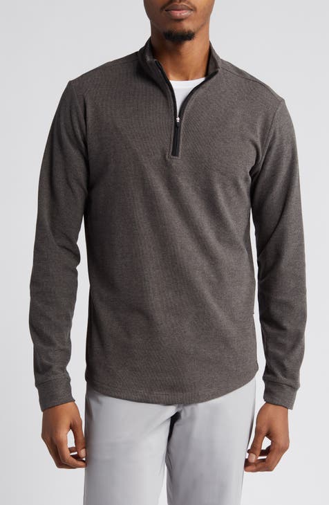 Grey Quarter-Zip Sweatshirts for Men