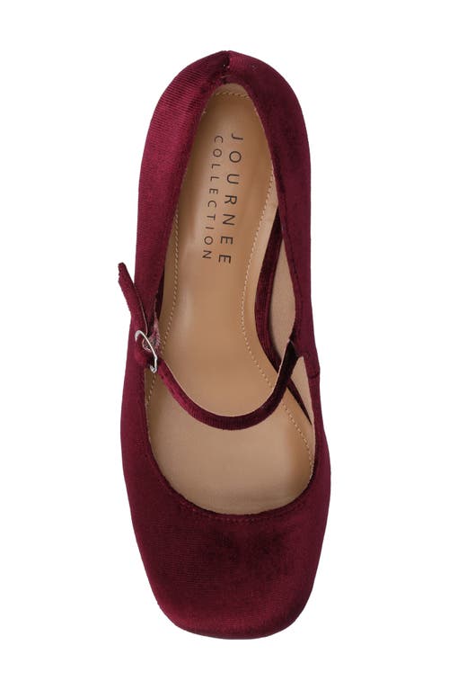 Journee Collection Okenna Mary Jane Pump In Wine