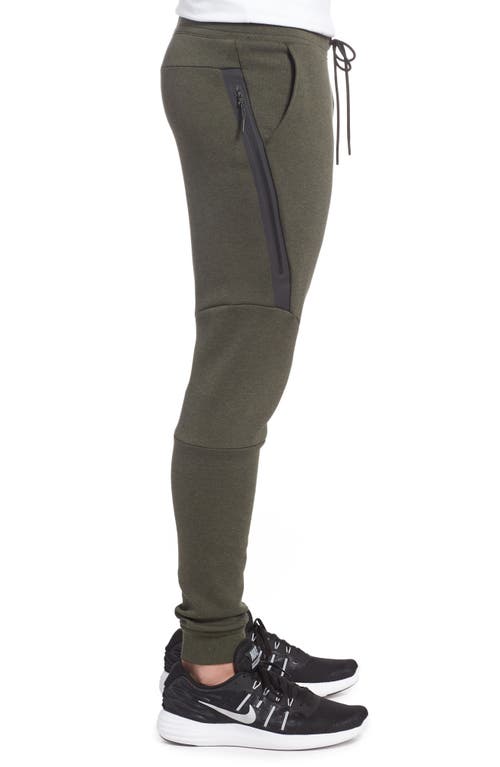 Shop Nike Tech Fleece Jogger Pants In Sequoia/heather/black