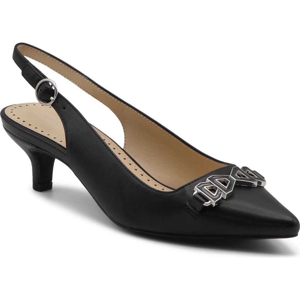 Adrienne Vittadini Sindy Slingback Kitten Heel Pump In Black