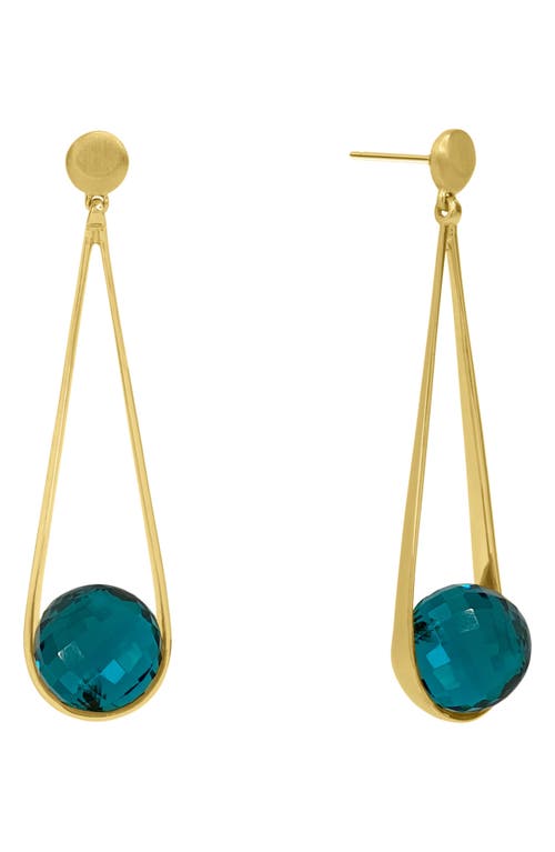 Ipanema Drop Earrings in Electric Blue/Gold
