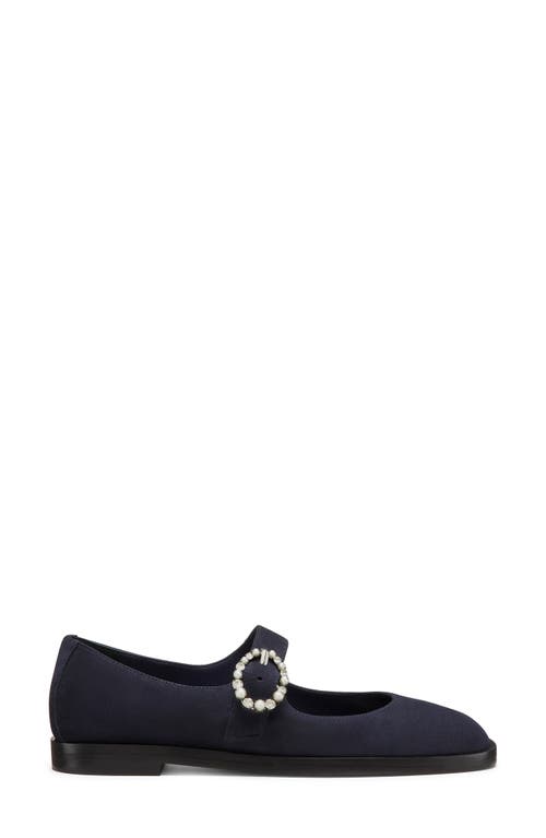 Shop Stuart Weitzman Loralei Crystal Mary Jane In Marine Blue