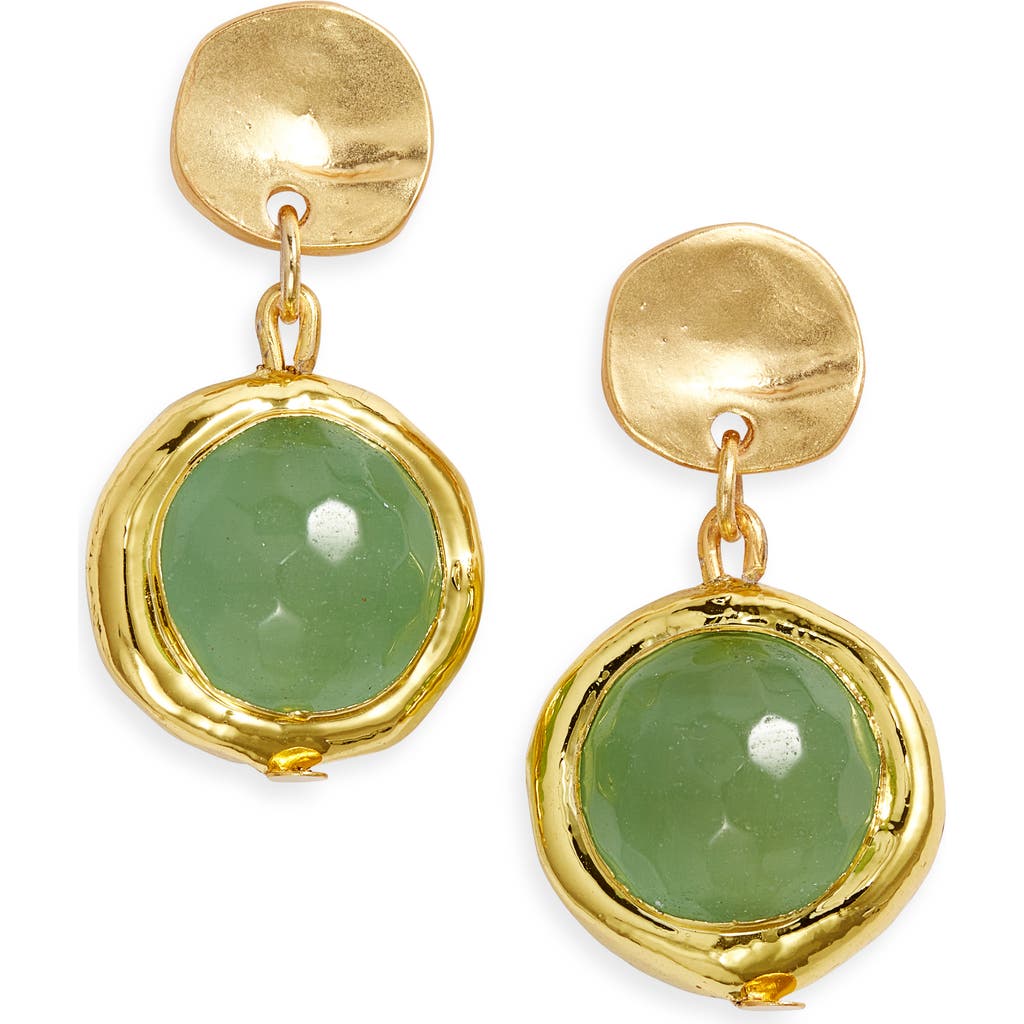 Karine Sultan Crystal Drop Earrings In Gold