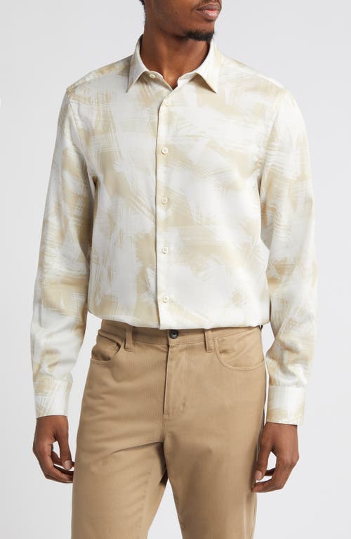 Bugatchi Julian Button-Up Shirt Sand at Nordstrom,