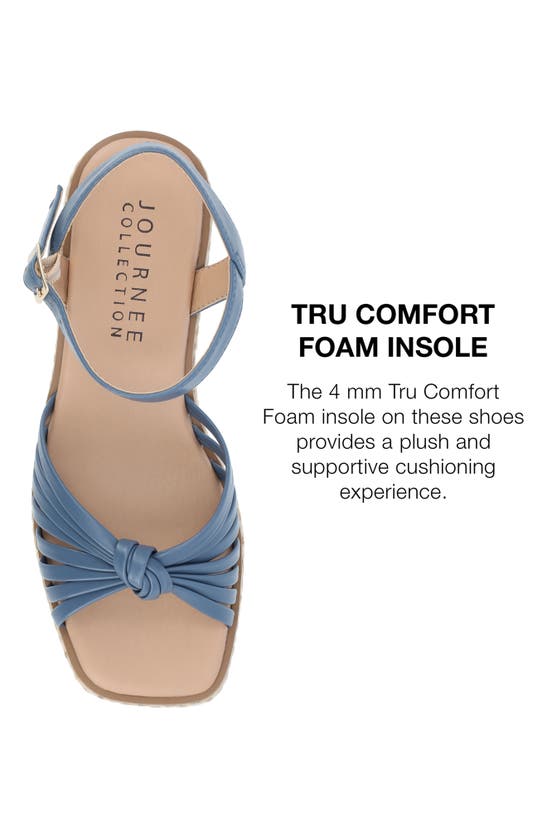 Shop Journee Collection Hally Espadrille Platform Sandal In Blue