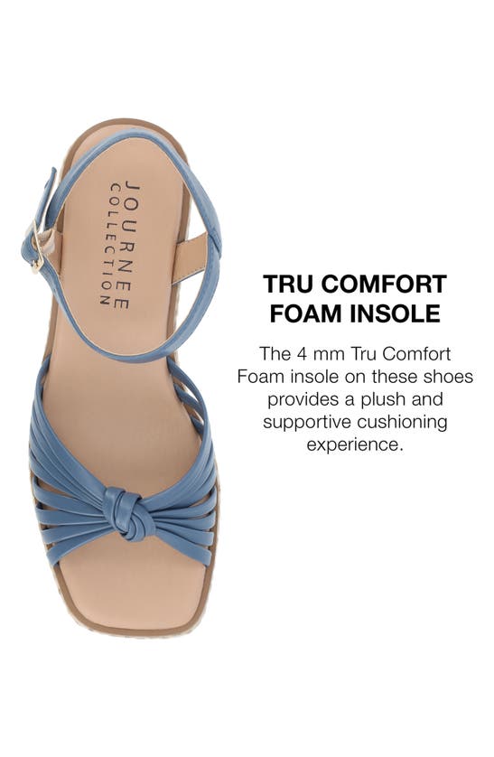 Journee Collection Hally Espadrille Platform Sandal In Blue