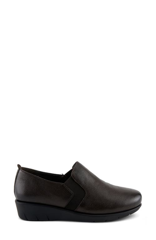 Spring Step Arete Wedge Slip-on Sneaker In Dark Brown