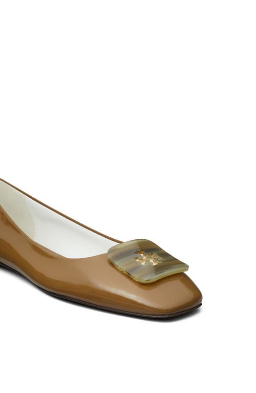 Shop Tory Burch Georgia Ballet Flat In Almond Oats