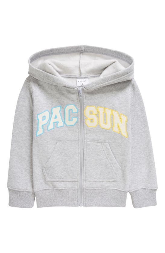 Pacsun Kids' Evergreen Zip Hoodie In Medium Heather Grey