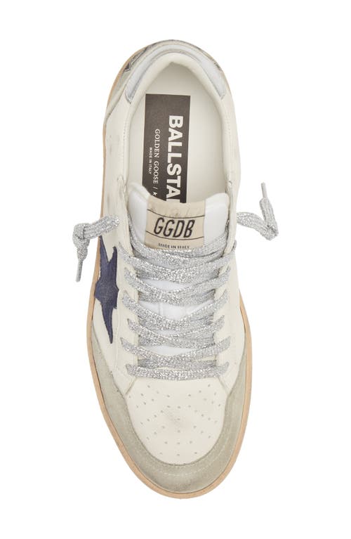 Shop Golden Goose Ball Star Low Top Sneaker In White/ice/navy