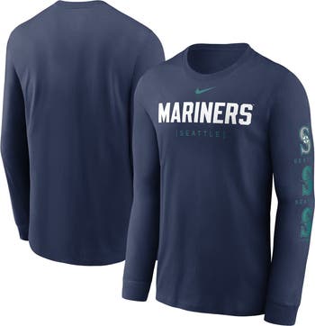 Nike Men's Nike Navy Seattle Mariners Repeater Long Sleeve T-Shirt ...