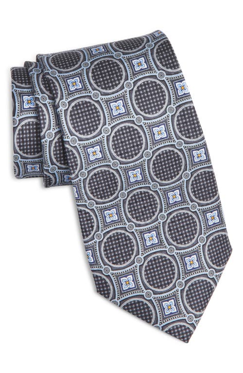 Shop Nordstrom Medallion Silk Tie In Black