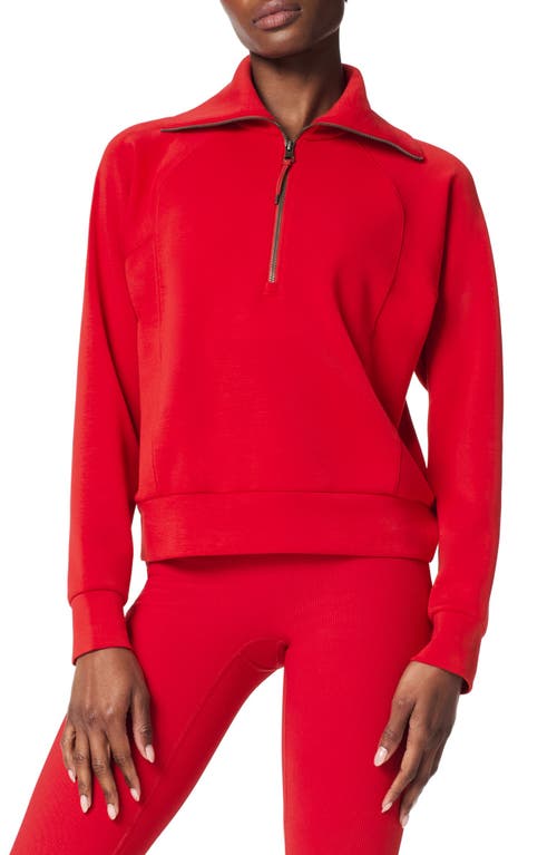 ® SPANX AirEssentials Half Zip Sweatshirt in Spanx Red