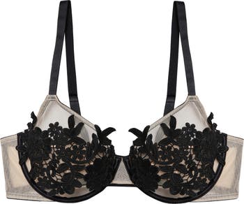 Playful Promises Marlowe Embroidered Mesh Open Cup Underwire Bra
