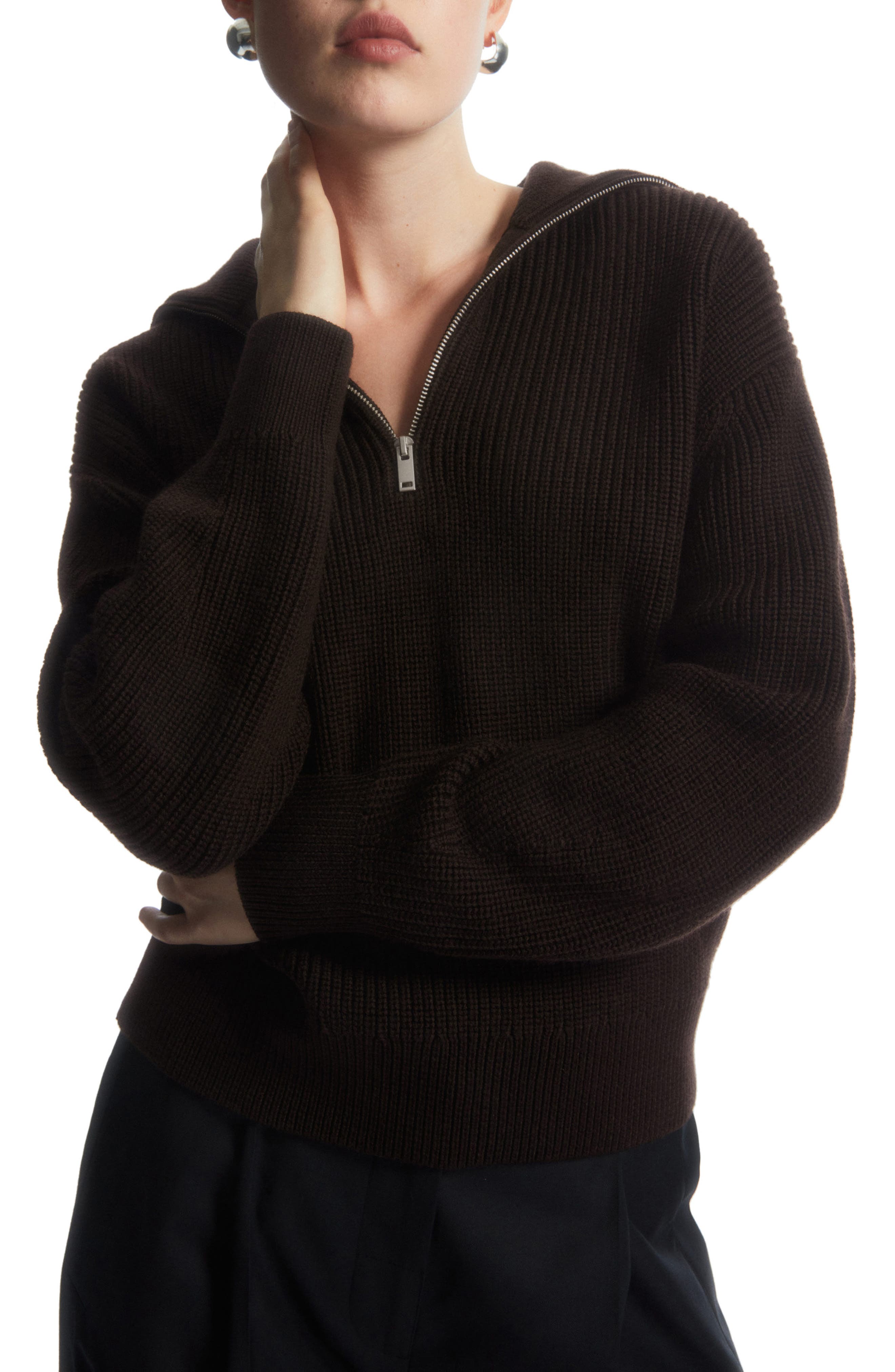 COS Wool u0026 Cotton Half-Zip Sweater | Nordstrom
