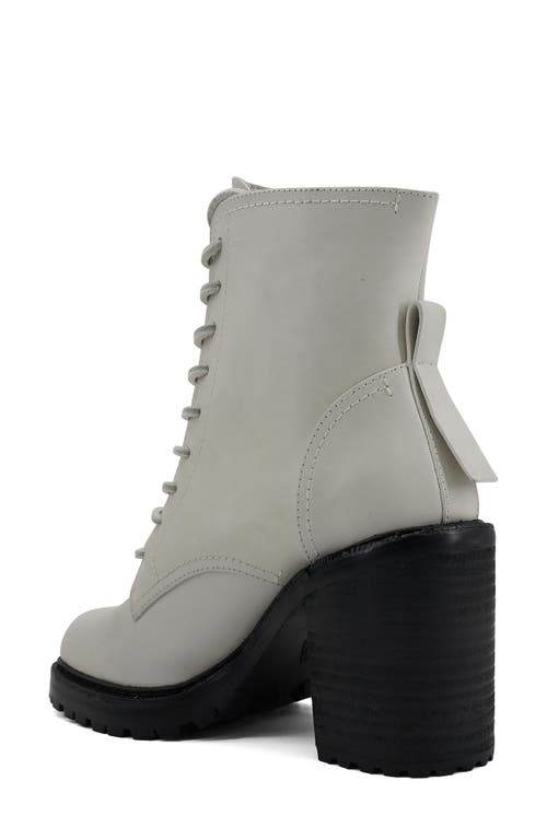 Artisan Crafted By Zigi Semi High Lace-up Boot In Cream Leather