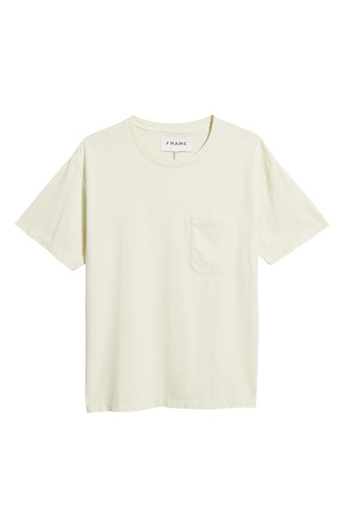 Shop Frame Vintage Wash Pocket T-shirt In White Sand