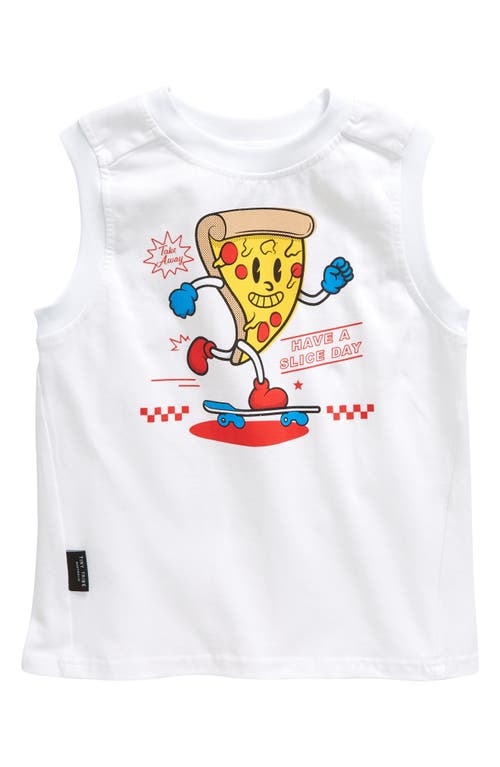 TINY TRIBE Kids' Have a Slice Day Cotton Graphic Tank Top White at Nordstrom,