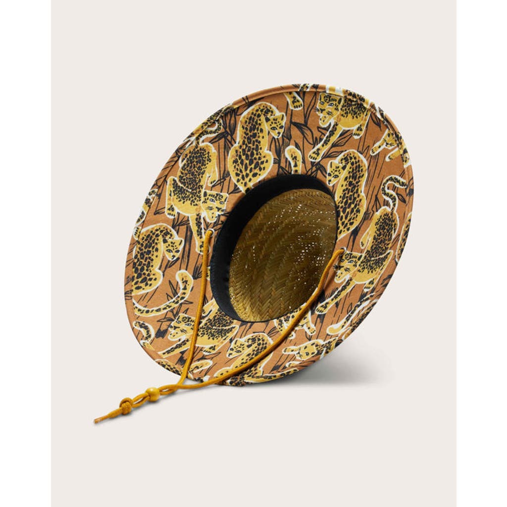 Hemlock Pounce Big Kids Straw Lifeguard Hat In Cheetahs