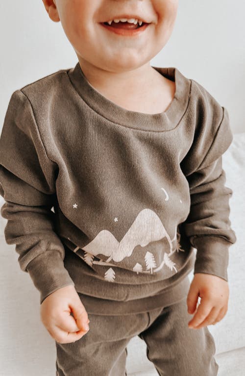 L'OVEDBABY L'OVEDBABY COZY ORGANIC COTTON GRAPHIC SWEATSHIRT & JOGGERS SET 