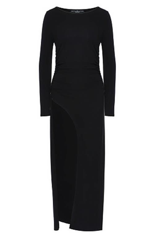 Pietro Brunelli Long Sleeve Jersey Maternity Maxi Dress In Black