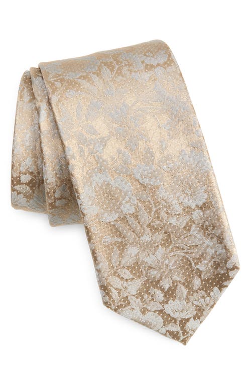 Shop Nordstrom Chadwick Floral Jacquard Silk Tie In Taupe