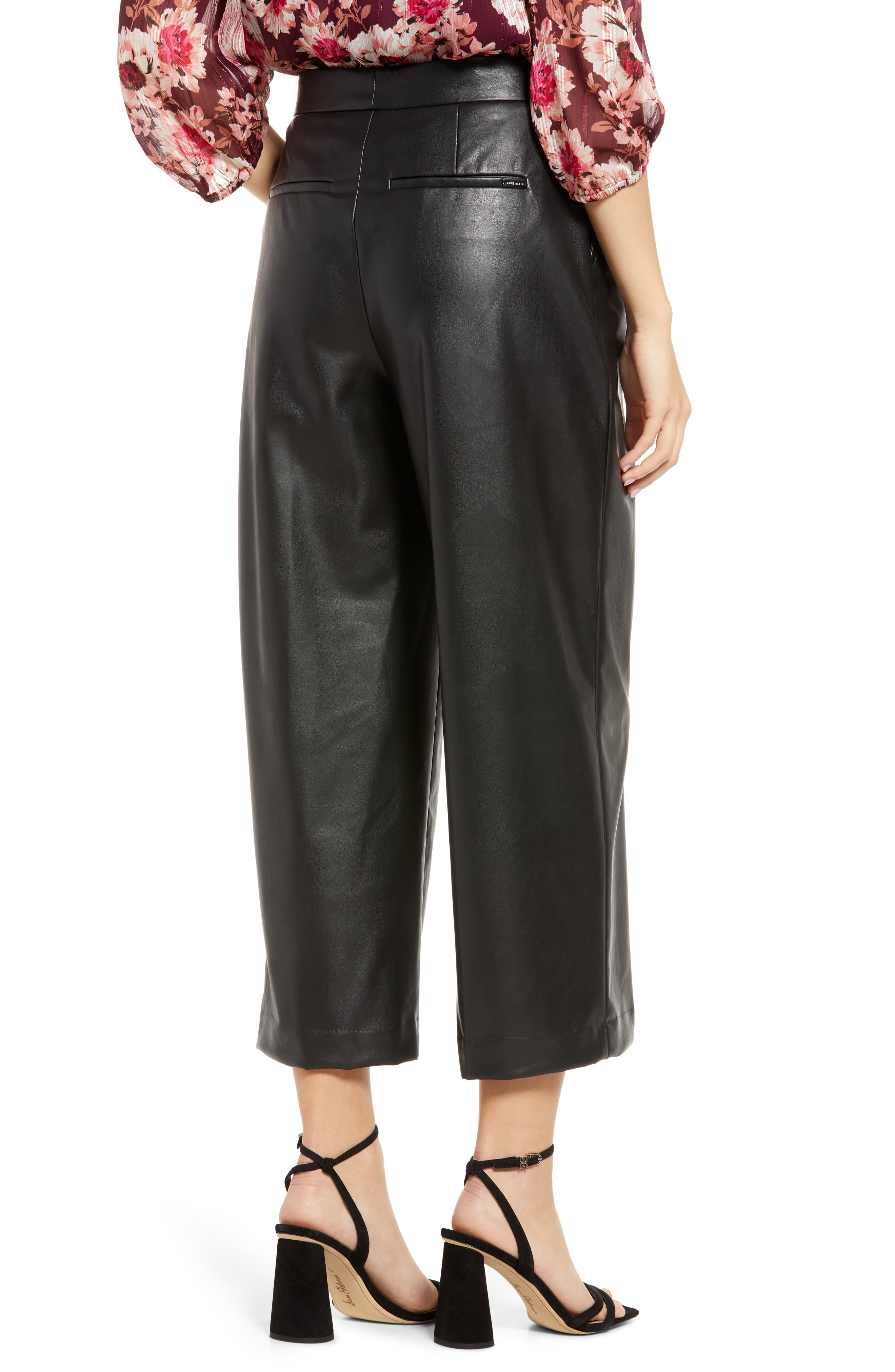 anne klein faux leather pants