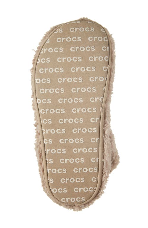 Crocs Classic Cozzzy Faux Fur Slipper Clog In Mushroom