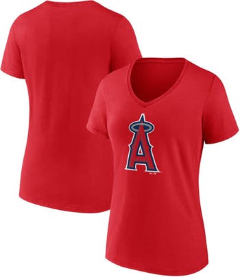 Los Angeles Angels Fanatics Branded Women's Personalized Winning Streak  Name & Number V-Neck T-Shirt - Red