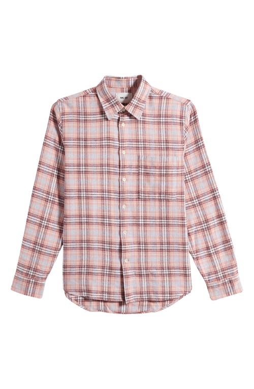 NN07 Arne 5166 Plaid Cotton Flannel Button-Up Shirt Check at Nordstrom,