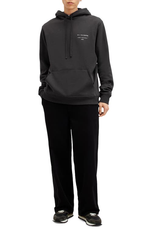 Shop Allsaints Redact Hoodie In Washed Black