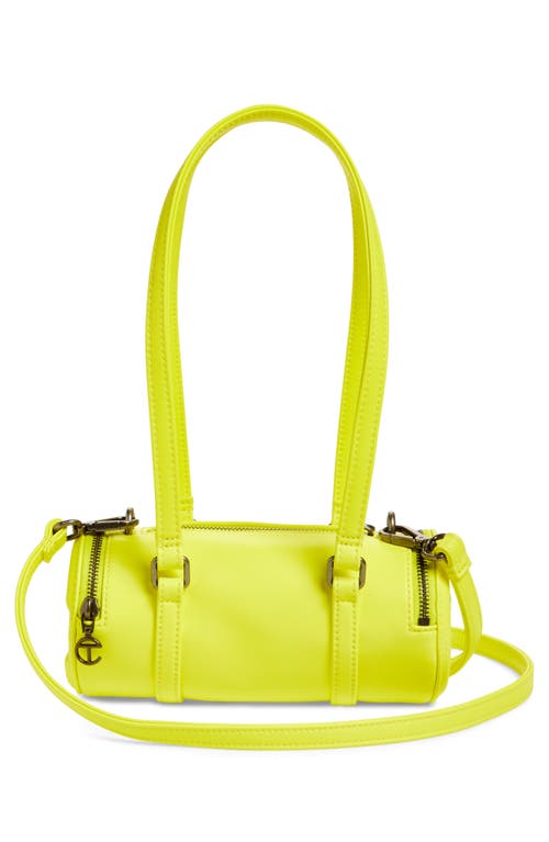 Shop Telfar Small Faux Leather Duffle Bag In Yellow