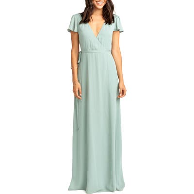 Show Me Your Mumu Noelle Wrap Dress, Green