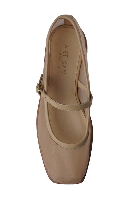 Shop Artisan Crafted By Zigi Quiley Mary Jane Pump In Nude Fabri