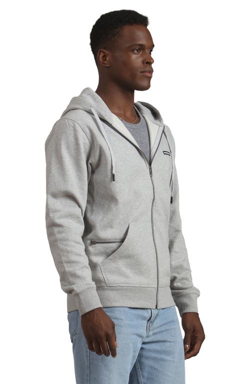 Shop Members Only Brooklyn Zip-up Hoodie In Grey