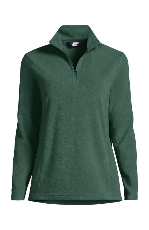 Shop Lands' End Anyweather Fleece Quarter Zip Pullover In Washed Evergreen