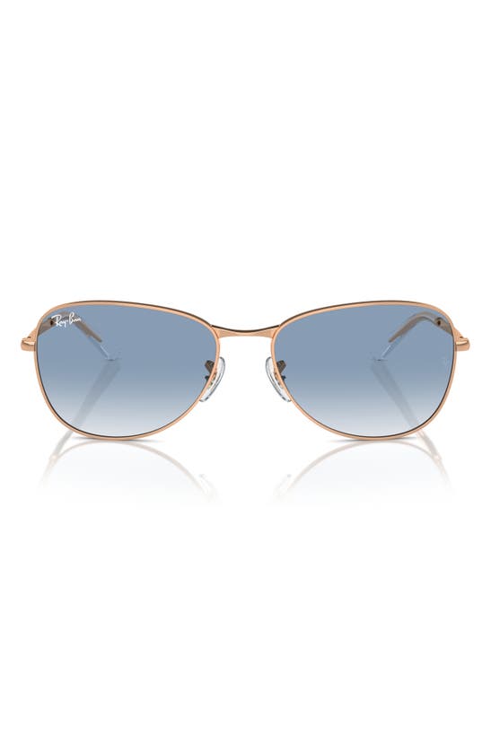 Shop Ray Ban Ray-ban 59mm Gradient Pilot Sunglasses In Rose Gold