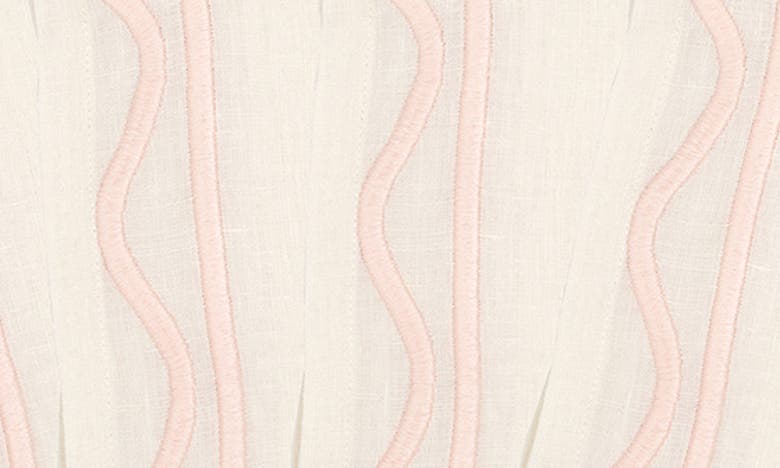 Misette Colorblock Linen Four-piece Napkin Set In Color Block Pink