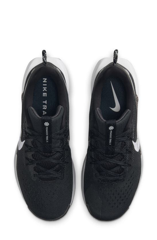 Shop Nike Reactx Pegasus 5 Trail Running Shoe In Black/ Anthracite/ Grey/ White