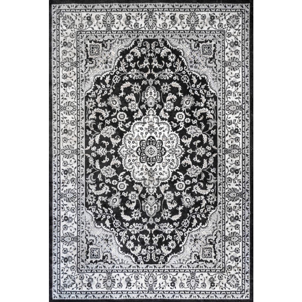 Jonathan Y Palmette Modern Persian Floral Area Rug In Cream/gray/black