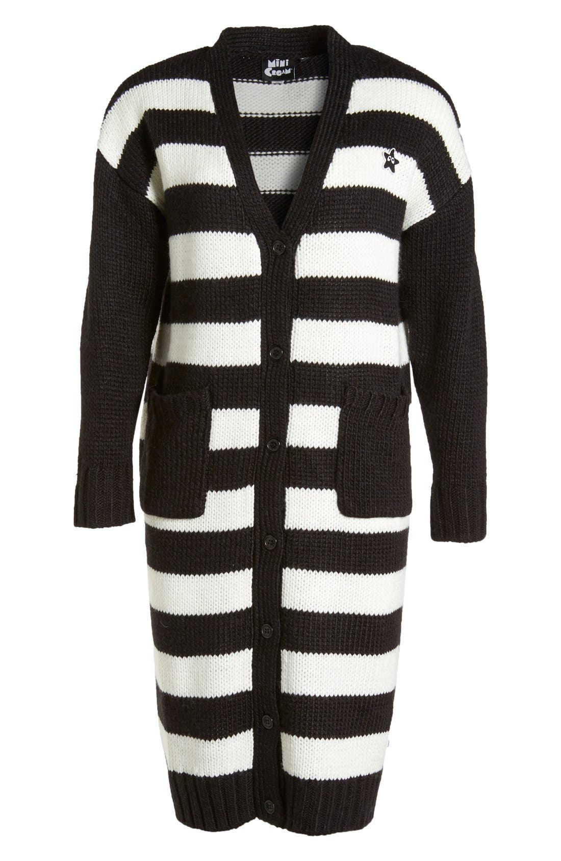 Mini Cream Long Stripe Cardigan (Women) Nordstrom